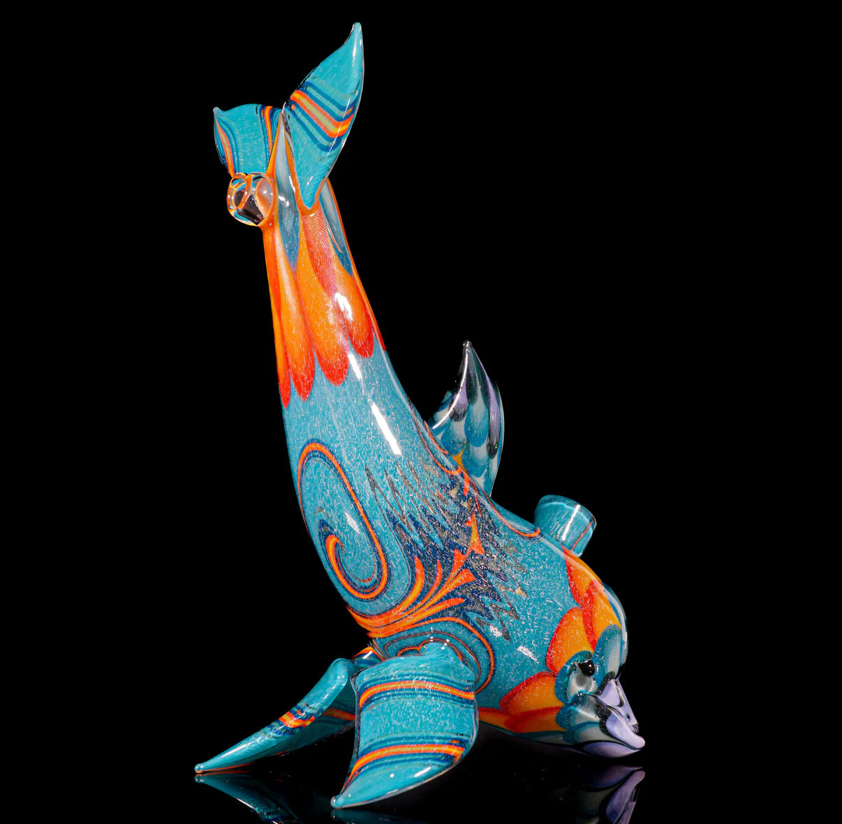Hawaiian Pacific Double Inlayed Gold and Magenta Dichroic
