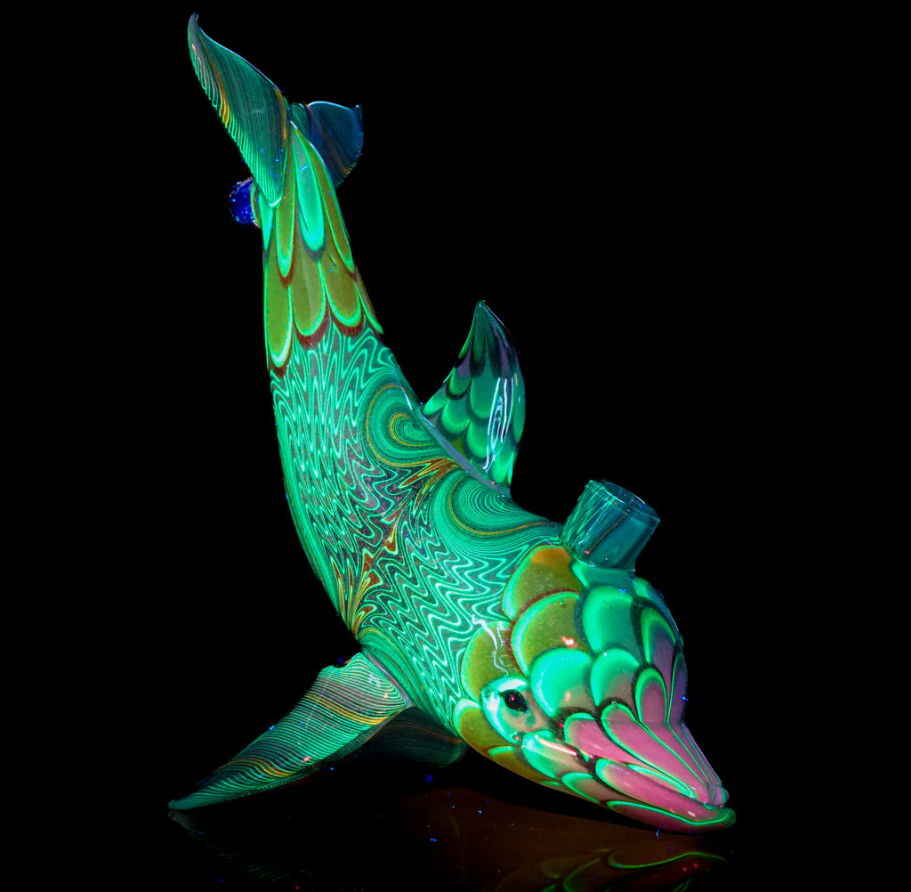 Hawaiian Pacific Double Inlayed Gold and Magenta Dichroic