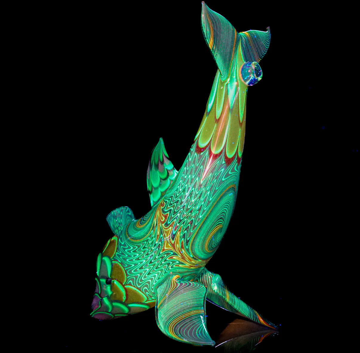Hawaiian Pacific Double Inlayed Gold and Magenta Dichroic