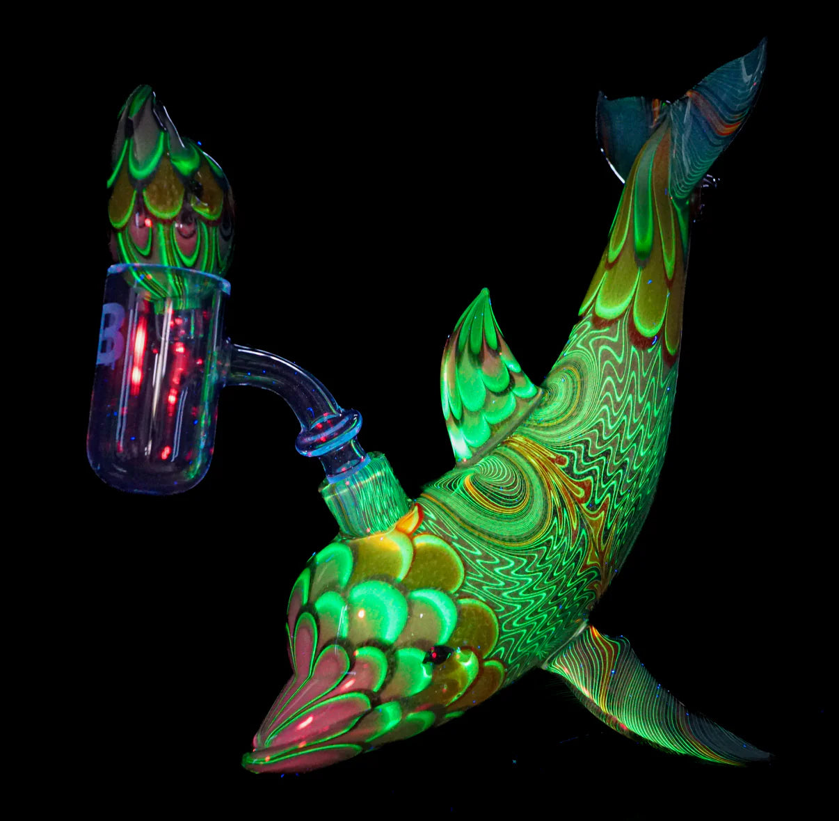 Hawaiian Pacific Double Inlayed Gold and Magenta Dichroic