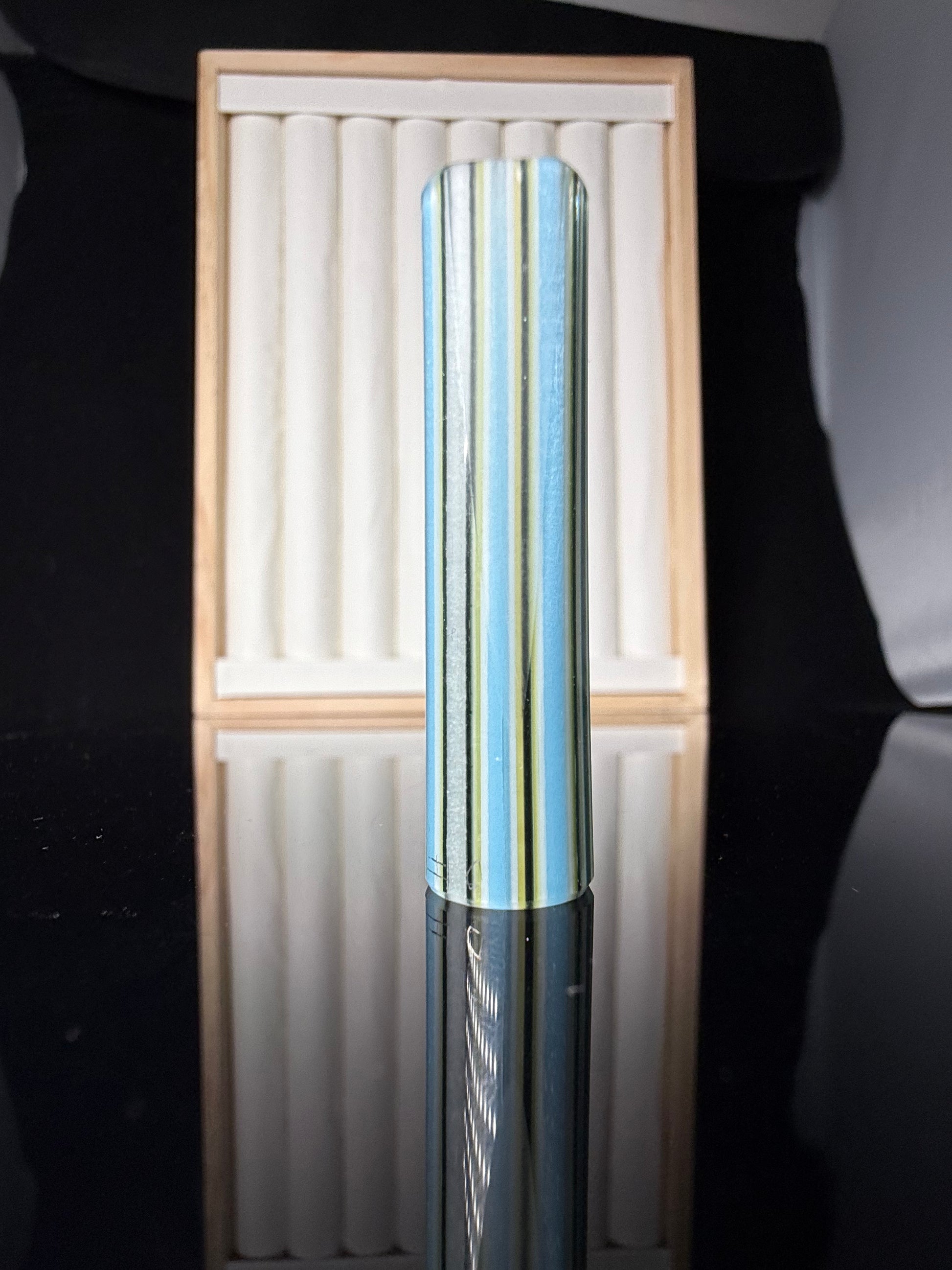 GLOW IN THE DARK GLASS|| TSUNAMI GLOW SUMMERTIME UV || FLAT BILL CONNOISSEUR LUX
 || L || D#03|| Flawless 10/10