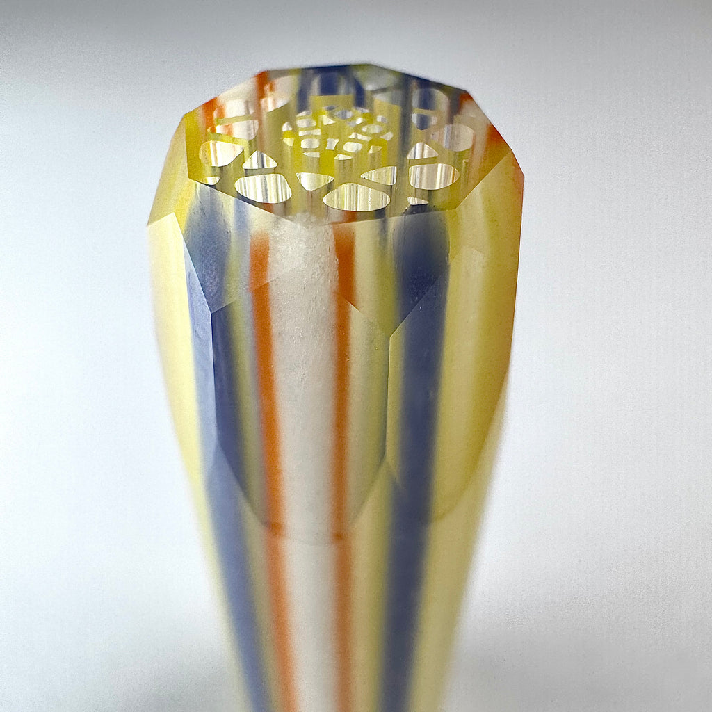 UV HAWAIIAN SUNRISE WINTER || Glows-in-the-Dark || Exotic King-Faceted ||CONNOISSEUR SATIN MATTE FINISH || #M0154 || 1 of 1 || World Glass Graded 10/10
