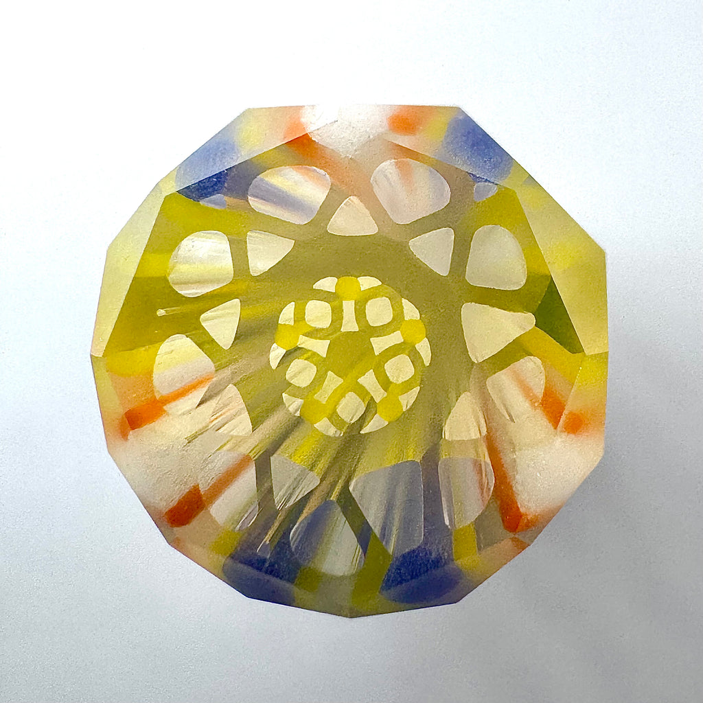 UV HAWAIIAN SUNRISE WINTER || Glows-in-the-Dark || Exotic King-Faceted ||CONNOISSEUR SATIN MATTE FINISH || #M0154 || 1 of 1 || World Glass Graded 10/10