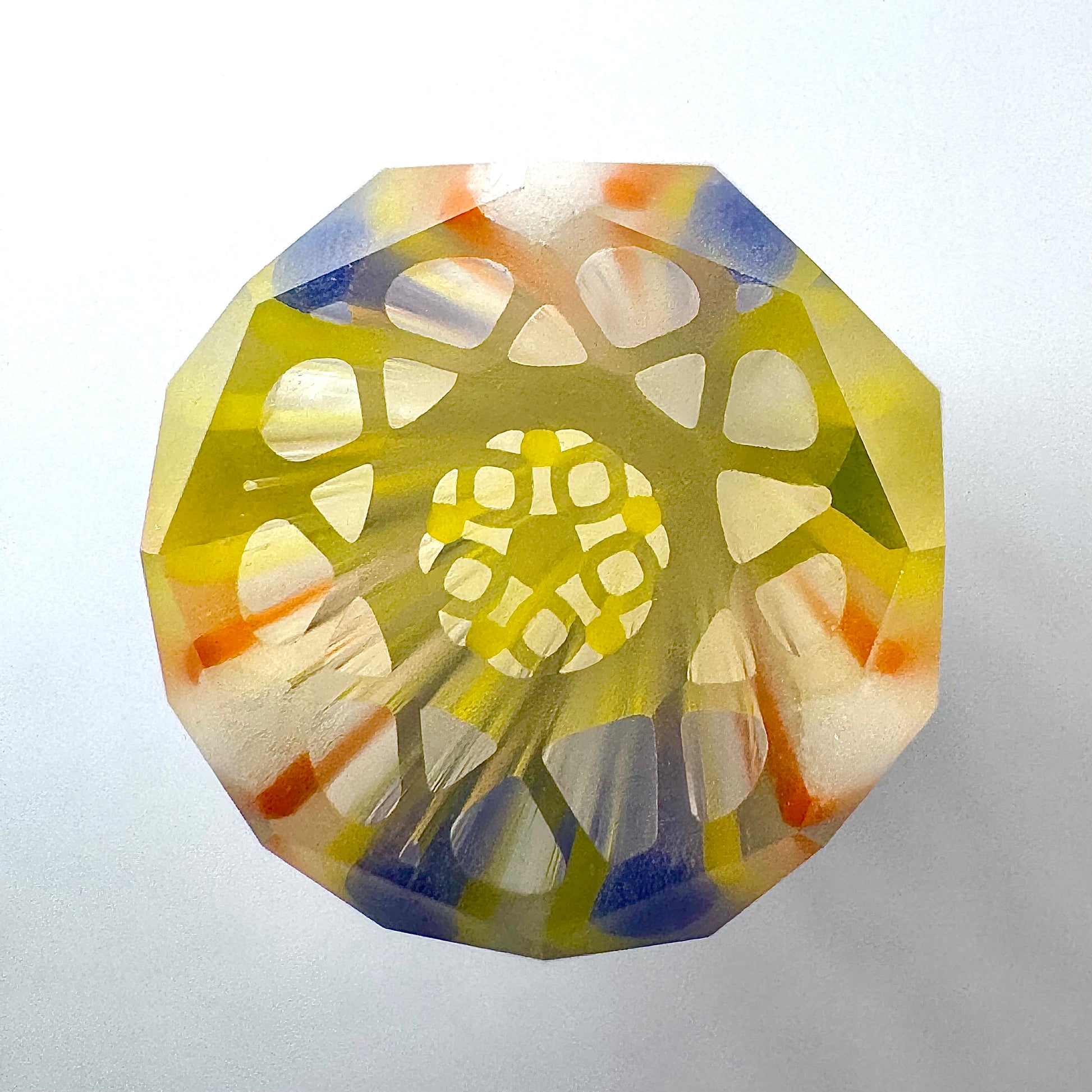 UV HAWAIIAN SUNRISE WINTER || Glows-in-the-Dark || Exotic King-Faceted ||CONNOISSEUR SATIN MATTE FINISH || #M0154 || 1 of 1 || World Glass Graded 10/10