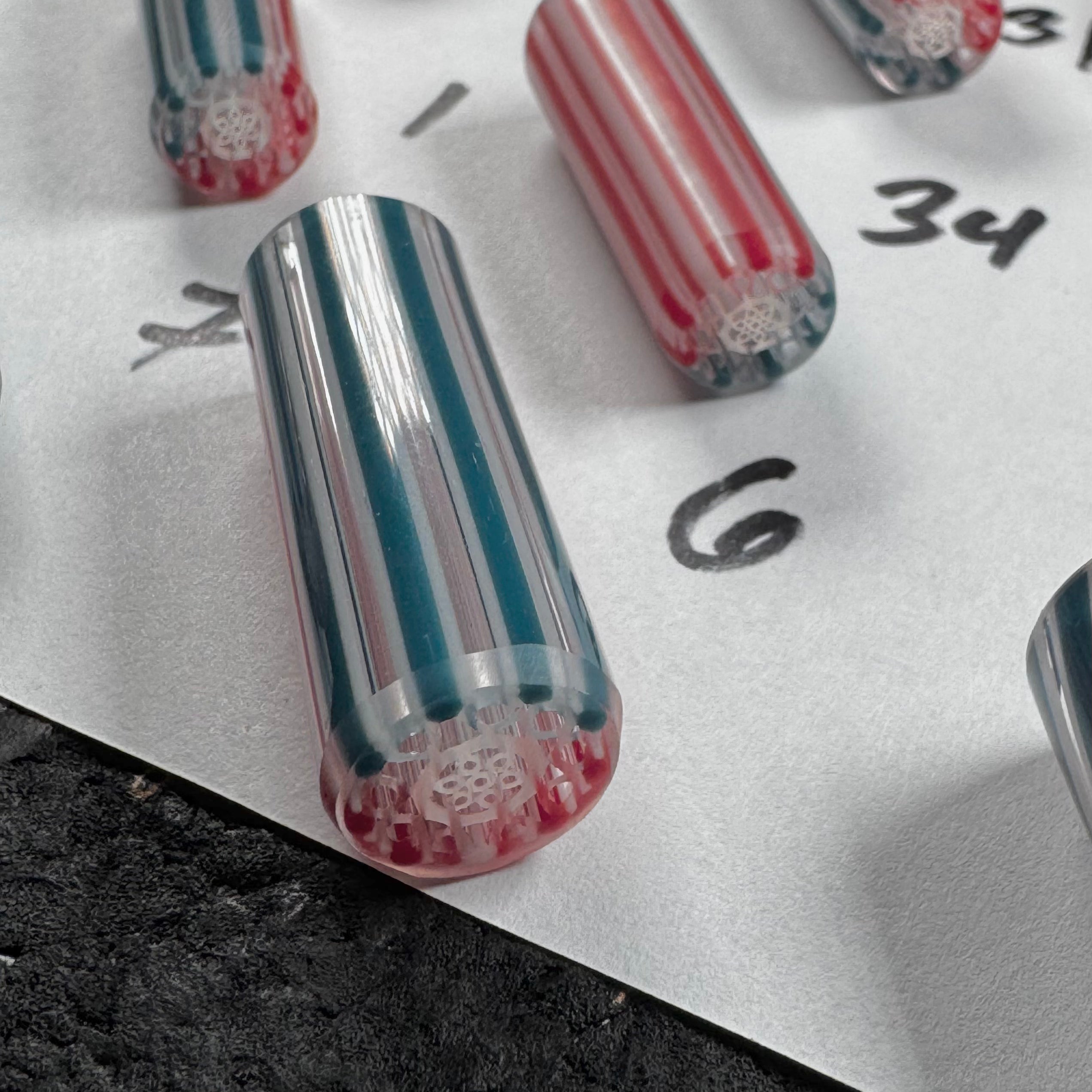Starwhite Fine Line Design, Pacific Coral Blue, & Cherry Apple Red • V.1
