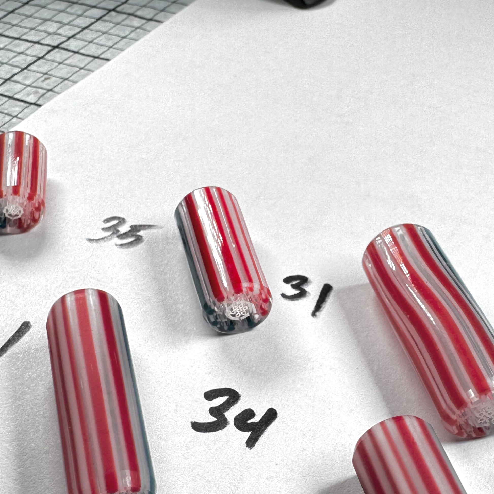 Starwhite Fine Line Design, Pacific Coral Blue, & Cherry Apple Red • V.1