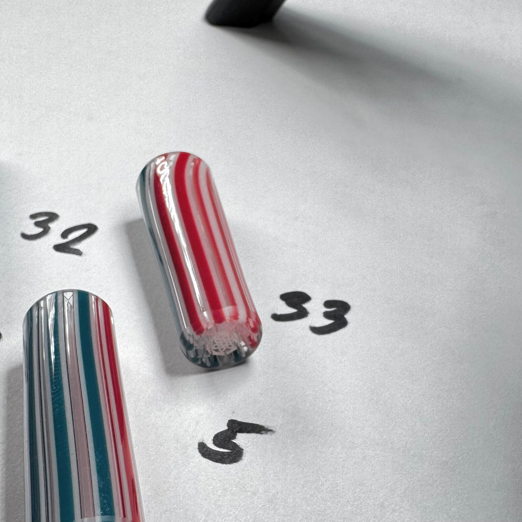 Starwhite Fine Line Design, Pacific Coral Blue, & Cherry Apple Red • V.1