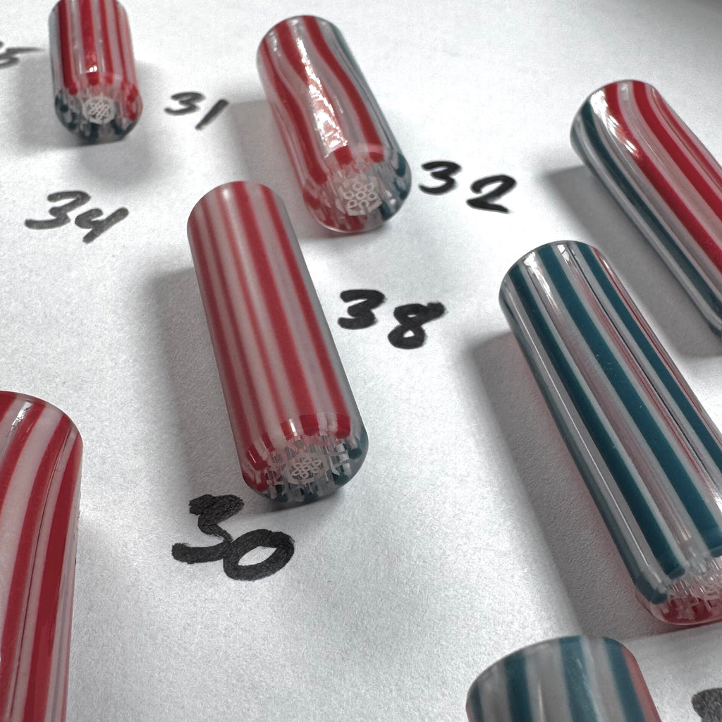 Starwhite Fine Line Design, Pacific Coral Blue, & Cherry Apple Red • V.1