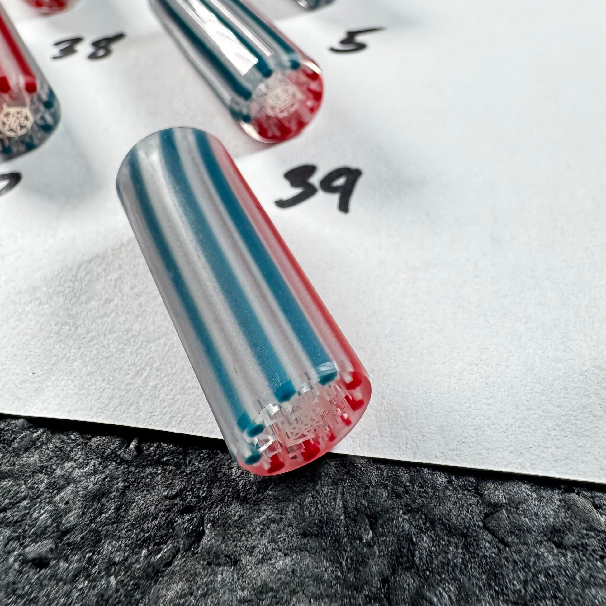 Starwhite Fine Line Design, Pacific Coral Blue, & Cherry Apple Red • V.1