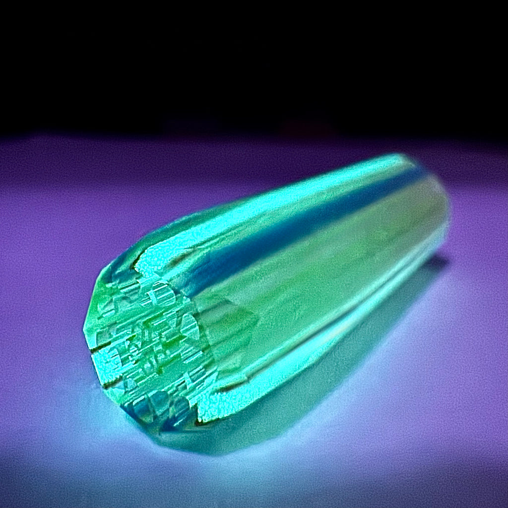 UV HAWAIIAN SUNRISE WINTER || Glows-in-the-Dark || Exotic King-Faceted ||CONNOISSEUR SATIN MATTE FINISH || #M0154 || 1 of 1 || World Glass Graded 10/10