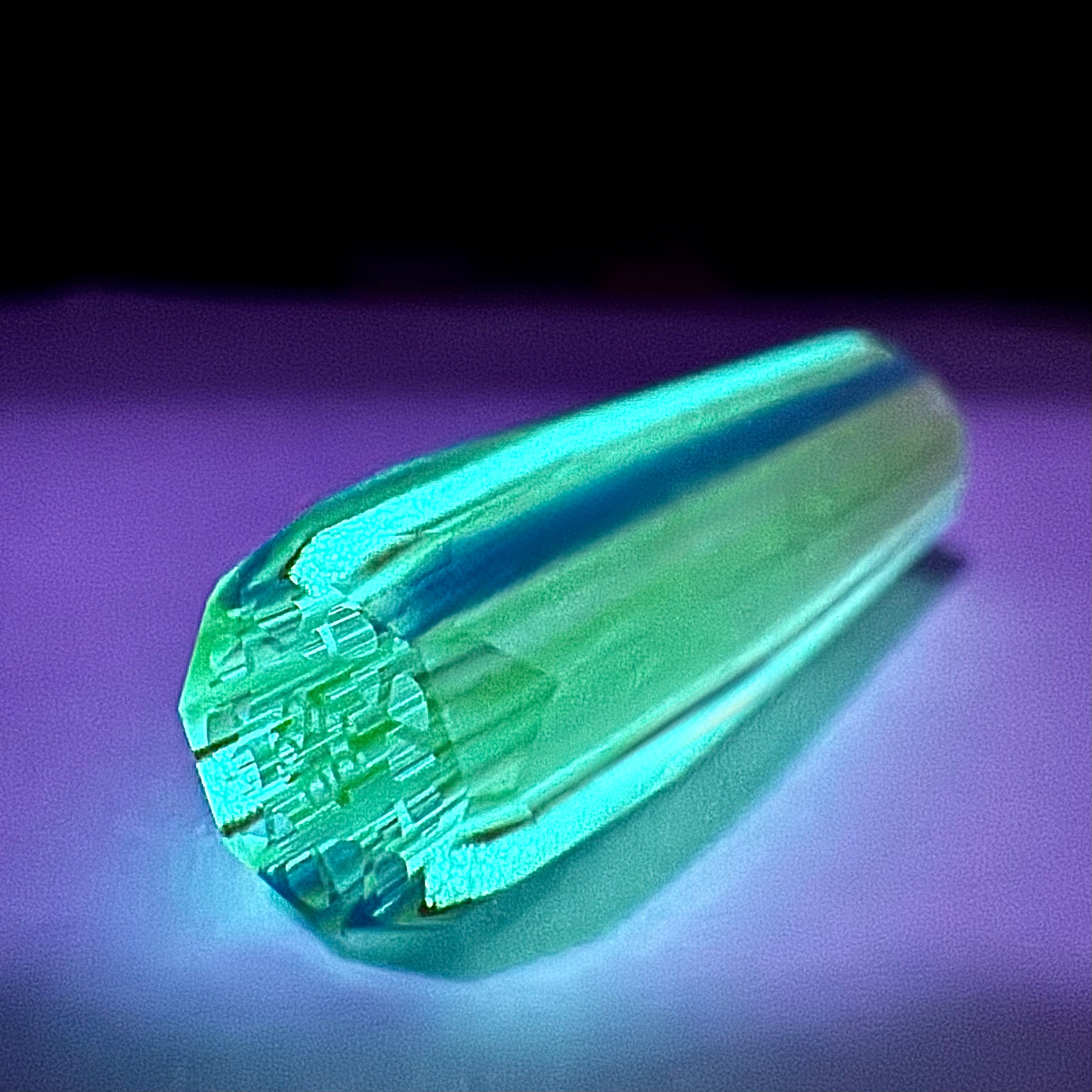 UV HAWAIIAN SUNRISE WINTER || Glows-in-the-Dark || Exotic King-Faceted ||CONNOISSEUR SATIN MATTE FINISH || #M0154 || 1 of 1 || World Glass Graded 10/10
