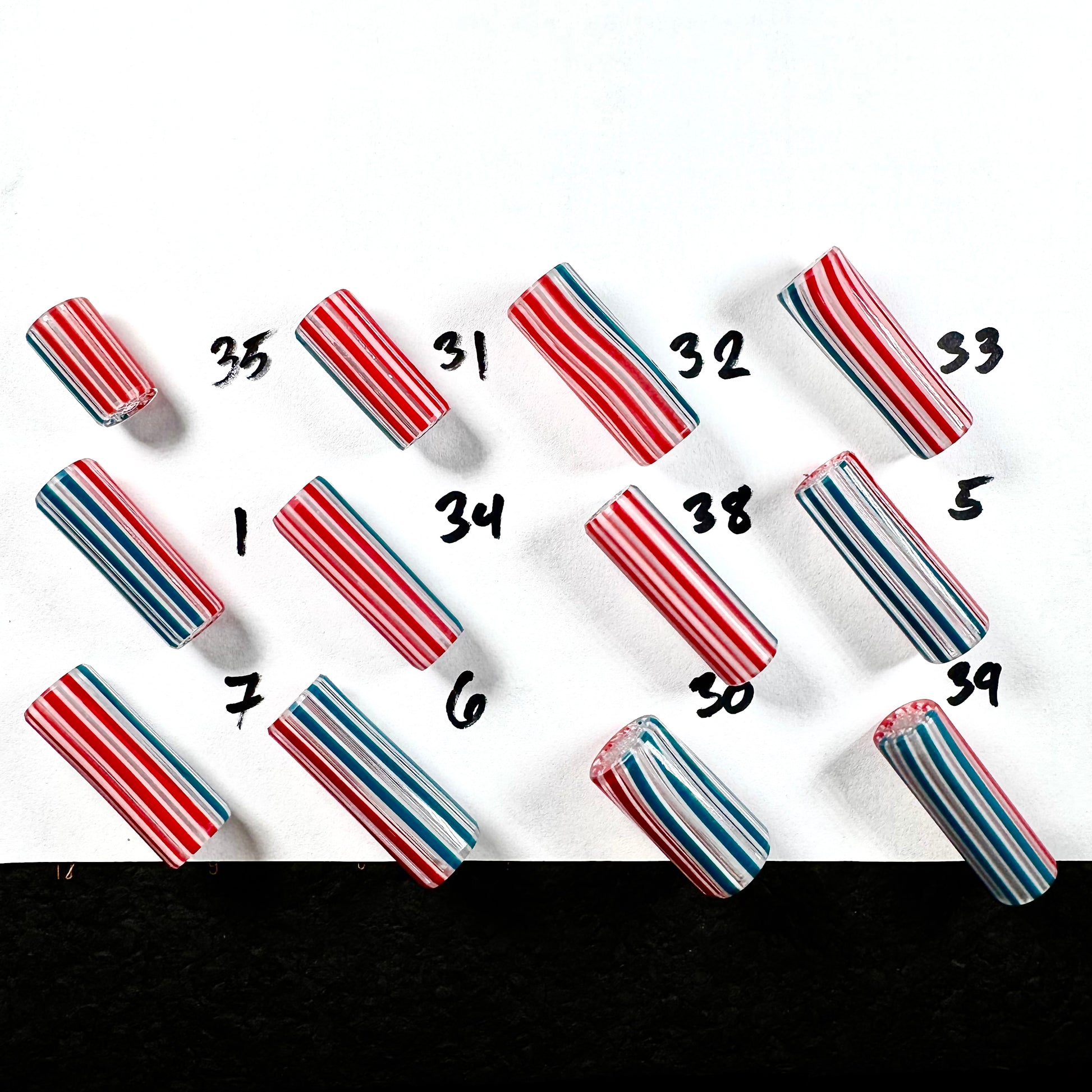 Starwhite Fine Line Design, Pacific Coral Blue, & Cherry Apple Red • V.1