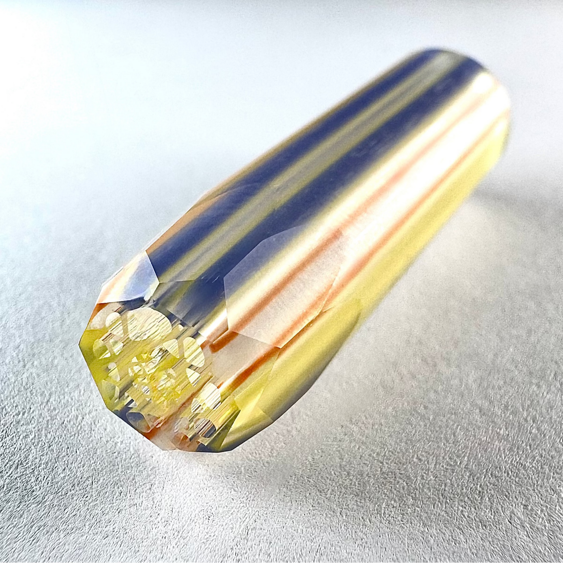 UV HAWAIIAN SUNRISE WINTER || Glows-in-the-Dark || Exotic King-Faceted ||CONNOISSEUR SATIN MATTE FINISH || #M0154 || 1 of 1 || World Glass Graded 10/10